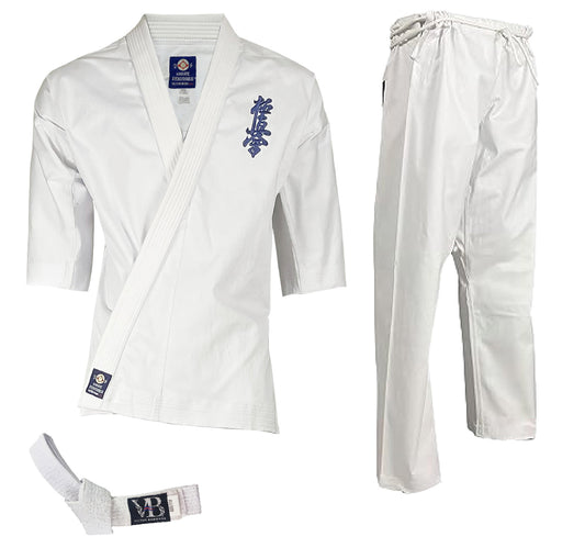 08 - oz KYOKUSHIN KARATE UNIFORMS WHITE KIDS GI & ADULT