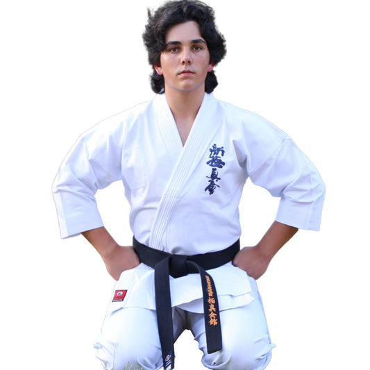 12 - OZ SHIN KYOKUSHIN martial arts karate gi UNIFORM STRETCH COTTON BLEACHED Victor Budo USA