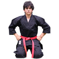 BLACK KARATE UNIFORM 100% COTTON CANVAS - 14 - OZ