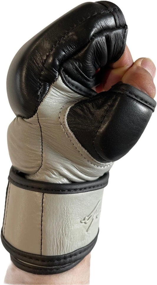 VICTOR BUDO USA WOMEN'S LEATHER BLACK MMA GLOVES FOR MEN AND WOMENS