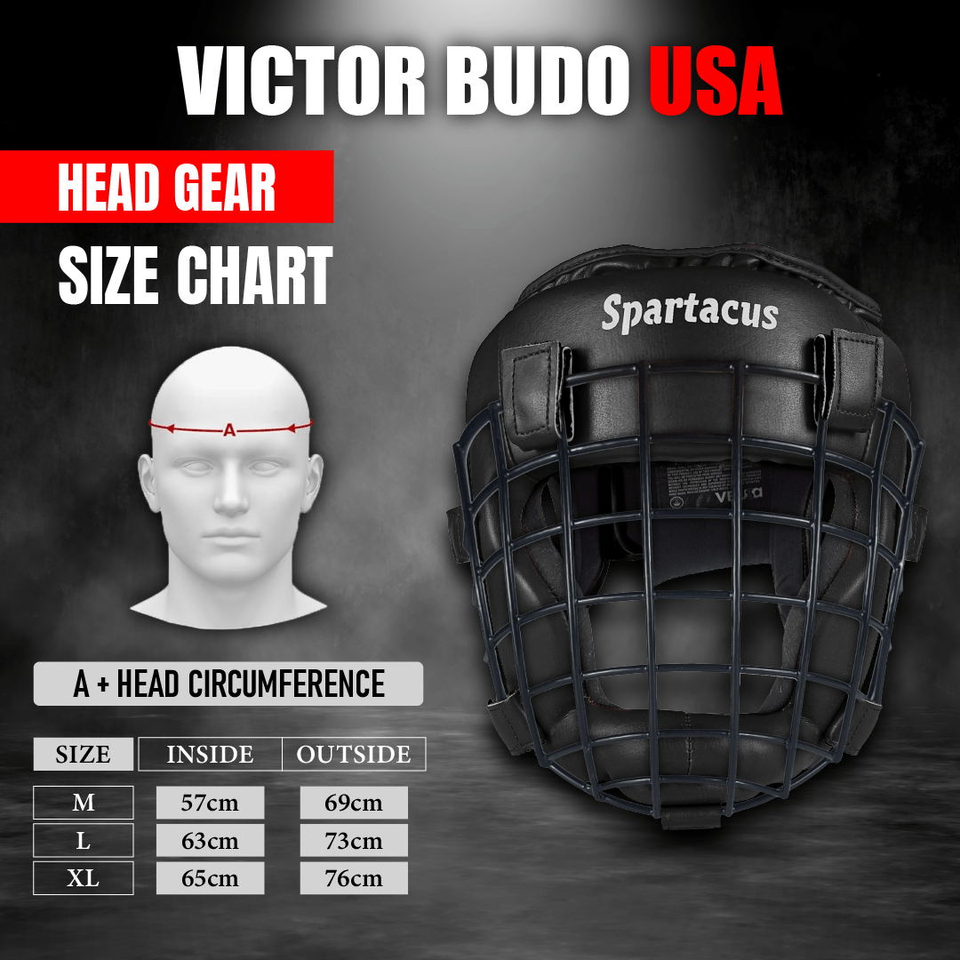 MMA Headgear with Removable Face Grill - For Boxing & Muay Thai