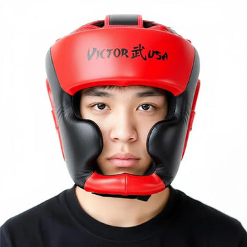 MMA Leather sparring gear Boxing Headgear