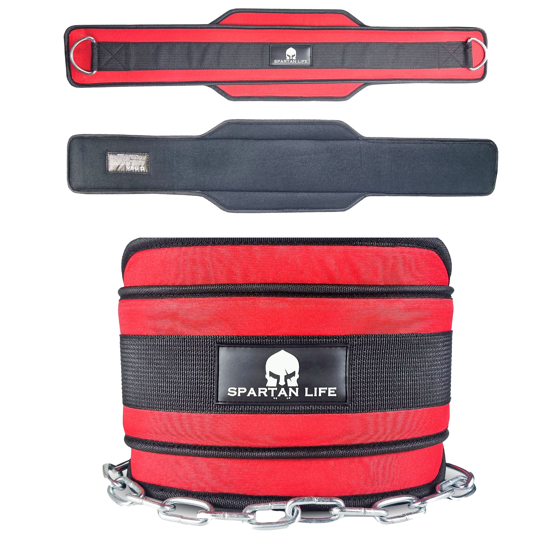 red-weightlifting-belt-with-chain-for-pullup 