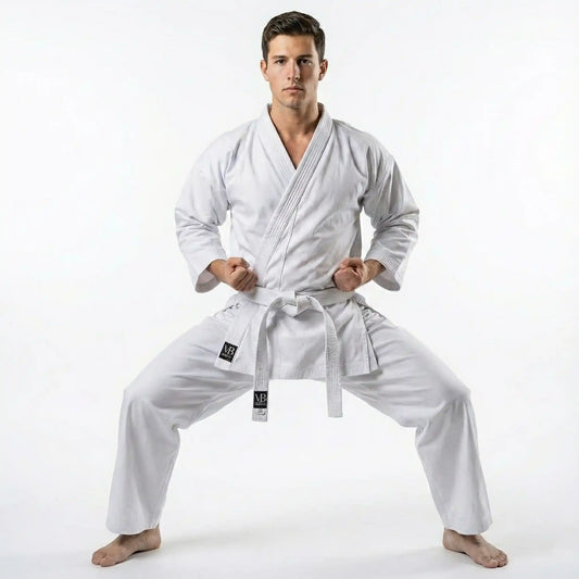 8-OZ KARATE UNIFORM FOR KIDS & ADULTS WITH A FREE BELT