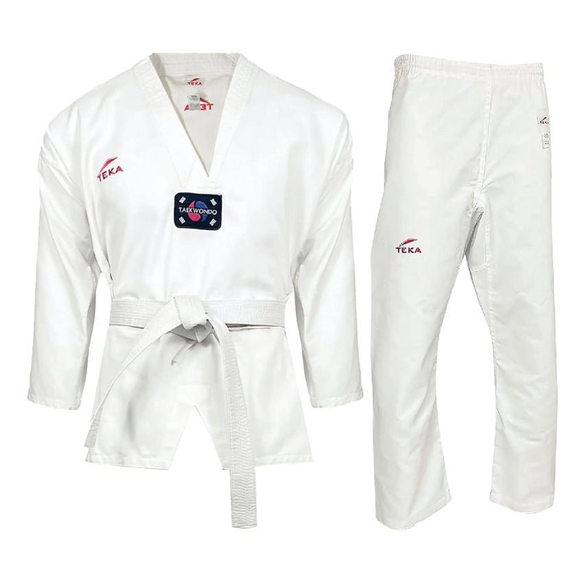 TEKA TAEKWONDO UNIFORM WITH FREE BELT FOR LIGHTWEIGHT 8 - OZ
