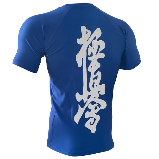 BLUE RASH GUARDS KYOKUSHIN EMBROIDERED LOGO