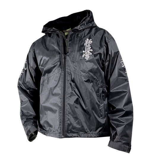 EMBROIDERED WINDBREAKER MENS HOODED JACKET