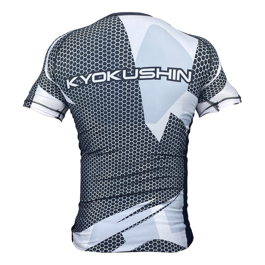 GREY RASH GUARDS WARRIOR KYOKUSHIN EMBROIDERED LOGO