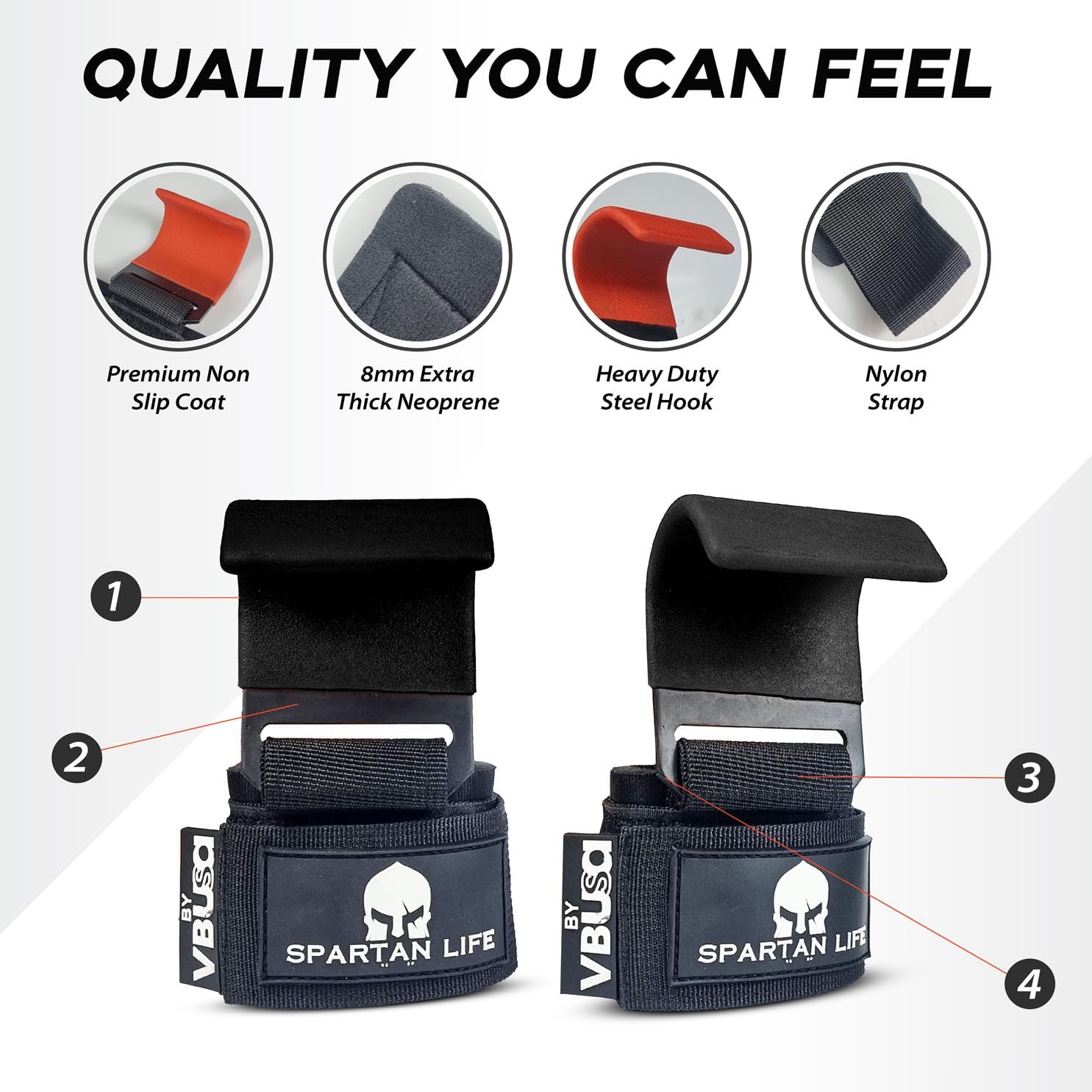 Heavy Duty Power Weight Lifting Hooks for Gym workouts