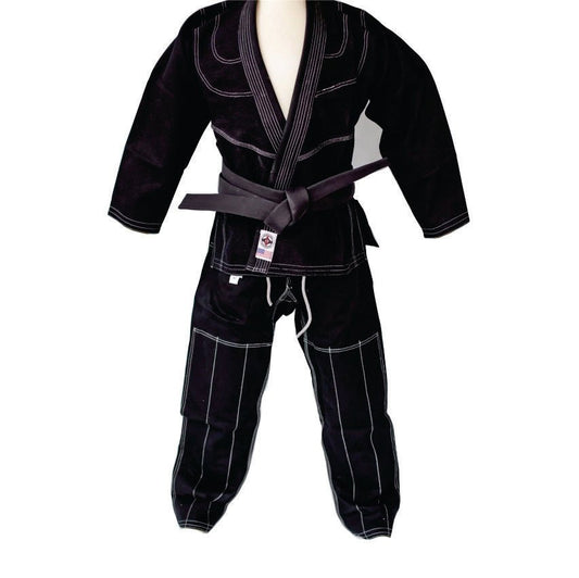 KIMONO YOUTH HEMP BLEND BLACK BJJ GI BRAZILIAN JUI JITSU 550 GSM