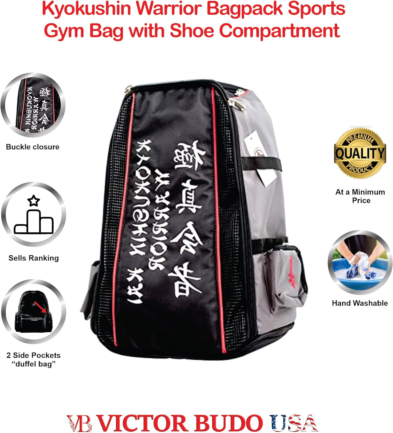 KYOKUSHIN WARRIOR HEAVY DUTY & WATER RESISTANT BACK PACK