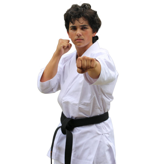 STRETCH COTTON KARATE UNIFORM BLEACHED - 12 - OZ